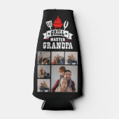 6 Foto Collage Grill Master Grandpa BBQ Flesjeskoeler (Voorkant)