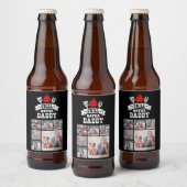 6 Foto Collage Grill Master Papa BBQ Bier Etiket (Flessen)