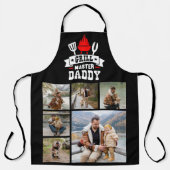 6 Foto Collage Grill Master Papa BBQ Schort (Voorkant)