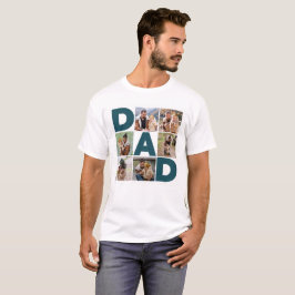 6 Foto Collage Happy Vaderdag Pap T-shirt