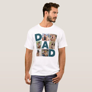 6 Foto Collage Happy Vaderdag Pap T-shirt