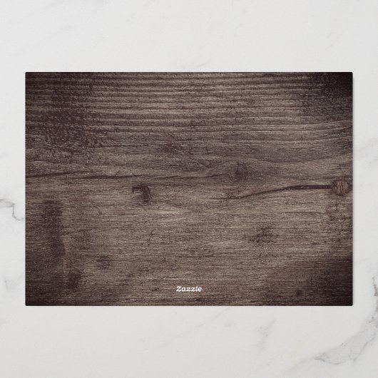 6 Foto Collage Hout Prettig Joolig Gelukkig Kerstm Folie Feestdagenkaart (Achterkant)