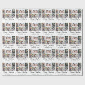 6 Foto Collage Merry-kerstfamilie Cadeaupapier (Vlak)