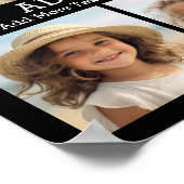 6 Foto collage met 2 regels voor eenvoudige tekst Poster (Hoek)