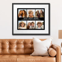 6 Foto collage met 2 regels voor eenvoudige tekst