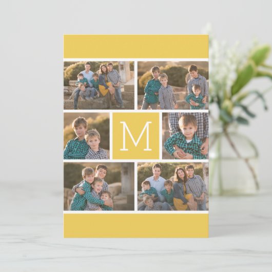 6 Foto collage met Birthday Party Kaart (Staand voorkant)