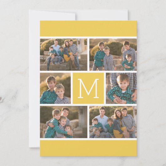 6 foto-collage met verjaardagsfeestje kaart (Voorkant)