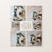 6 Foto Collage Minimalist - goud en wit Legpuzzel (Verticaal)