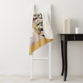 6 Foto Collage minimalist Handgeschreven naam goud Sherpa Deken (In situ)