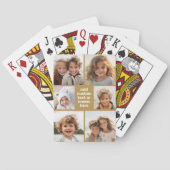 6 Foto Collage Minimalist - wit en goud Pokerkaarten (Achterkant)