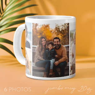 6 Foto Collage - Modern, Miniale Witte Achtergrond Grote Koffiekop