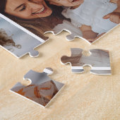 6 Foto Collage - Modern Minimaal Raster met Script Legpuzzel (Zijkant)