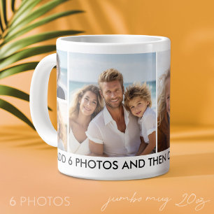 6 Foto Collage - Modern, Minimaal Wit met Tekst Grote Koffiekop