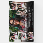 6 Foto Collage Moderne Afstudeerfeest Spandoek (Verticaal)