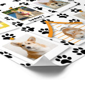 6 Foto Collage Name Dog House Paw Prins Poster (Hoek)