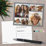 6 Foto Collage optionele tekst — KAN Grijs bewerke Briefkaart<br><div class="desc">Voeg je favoriete foto's toe aan deze leuke sjabloon. U kunt vierkante foto's of om het even welke foto's voor dit net gebruiken.</div>