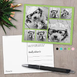 6 Foto Collage optionele tekst — KAN groen bewerke Briefkaart<br><div class="desc">Voeg je favoriete foto's toe aan deze leuke sjabloon. U kunt vierkante foto's of om het even welke foto's voor dit net gebruiken.</div>