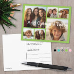 6 Foto Collage optionele tekst — KAN groen bewerke Briefkaart<br><div class="desc">Voeg je favoriete foto's toe aan deze leuke sjabloon. U kunt vierkante foto's of om het even welke foto's voor dit net gebruiken.</div>