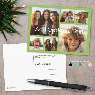6 Foto Collage optionele tekst — KAN groen bewerke Briefkaart