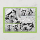 6 Foto Collage optionele tekst — KAN groen bewerke Briefkaart (Voorkant)