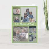 6 Foto Collage optionele tekst — KAN groen bewerke Kaart (Voorkant)