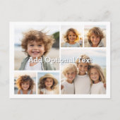 6 Foto Collage optionele tekst — KAN Kleur bewerke Briefkaart (Voorkant)