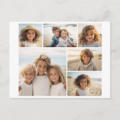 6 Foto Collage optionele tekst — KAN Kleur bewerke Briefkaart (Voorkant)