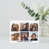 6 Foto Collage optionele tekst — KAN Kleur bewerke Briefkaart (Staand voorkant)