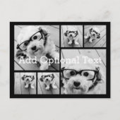 6 Foto Collage optionele tekst — KAN Kleur bewerke Briefkaart (Voorkant)