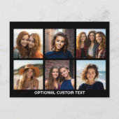 6 Foto Collage optionele tekst — KAN Kleur bewerke Briefkaart (Voorkant)