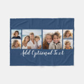 6 Foto Collage optionele tekst — KAN Kleur bewerke Fleece Deken (Voorkant (Horizontaal))