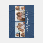 6 Foto Collage optionele tekst — KAN Kleur bewerke Fleece Deken (Voorkant)