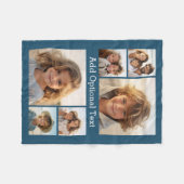 6 Foto Collage optionele tekst — KAN Kleur bewerke Fleece Deken (Voorkant (Horizontaal))