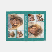 6 Foto Collage optionele tekst — KAN Kleur bewerke Fleece Deken (Voorkant (Horizontaal))