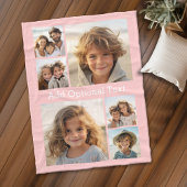 6 Foto Collage optionele tekst — KAN Kleur bewerke Fleece Deken