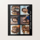 6 Foto Collage optionele tekst — KAN Kleur bewerke Legpuzzel (Verticaal)