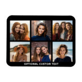 6 Foto Collage optionele tekst — KAN Kleur bewerke Magneet (Horizontaal)