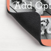 6 Foto Collage optionele tekst — KAN Kleur bewerke Muismat (Hoek)