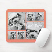 6 Foto Collage optionele tekst — KAN Kleur bewerke Muismat (Met muis)