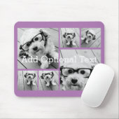 6 Foto Collage optionele tekst — KAN Kleur bewerke Muismat (Met muis)