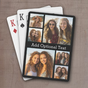6 Foto Collage optionele tekst — KAN Kleur bewerke Pokerkaarten
