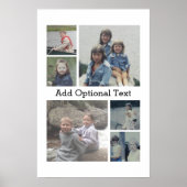 6 Foto Collage optionele tekst — KAN Kleur bewerke Poster (Voorkant)