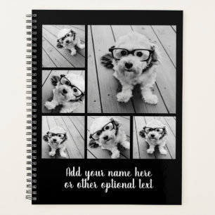 6 Foto Collage optionele tekst — Kan zwart bewer Planner