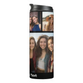 6 Foto Collage optionele tekst — Kan zwart bewerke Thermosbeker (Geroteerd rechts)