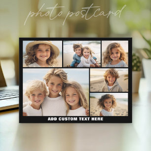 6 foto collage optionele tekst -- Kleur kan worden Briefkaart
