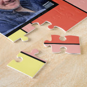 6 foto collage oranje gele strepen legpuzzel (Zijkant)