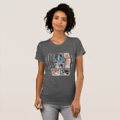 6 Foto Collage Persoonlijk Gray T-Shirt (Voorkant volledig)