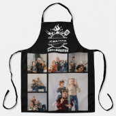 6 Foto Collage Persoonlijke naam Grillmaster BBQ Schort (Voorkant)