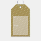 6 Foto Collage Prettig Kerstman Script Gouden Ster Cadeaulabel (Achterkant)
