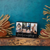 6 Foto Collage Quote Familienaam Aangepast Fotoplaat (Zijkant)